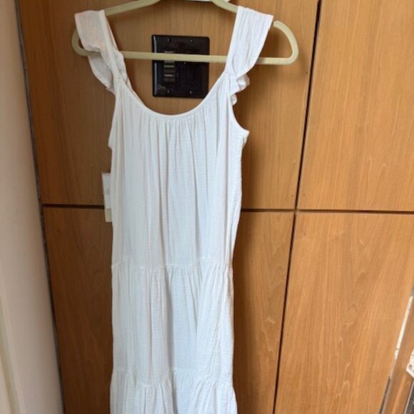 NWT RD Style White Summer Dress with Flutter Straps - Size M - Picture 4 of 6